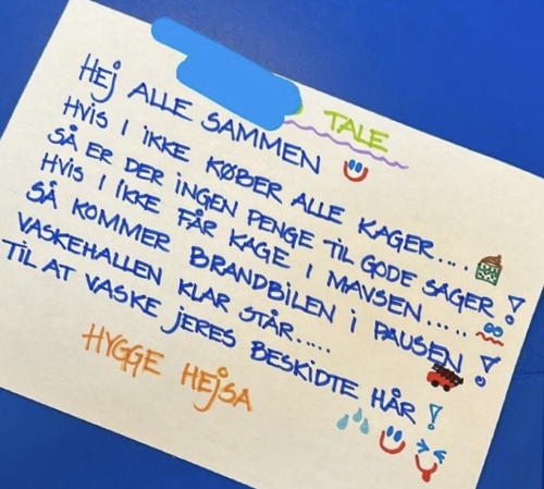 Billede af en hilsen